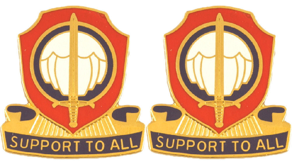 82nd Personnel Services Battalion Distinctive Unit Insignia - Pair - Support To All