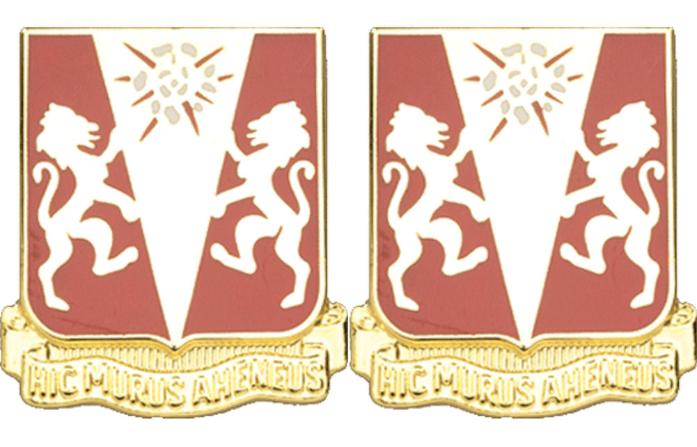 86th Field Artillery Distinctive Unit Insignia - Pair - Hic Murus Aheneus