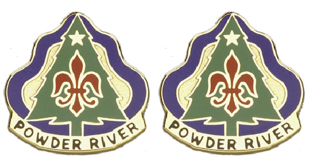 91st Division Distinctive Unit Insignia - Pair - Powder River