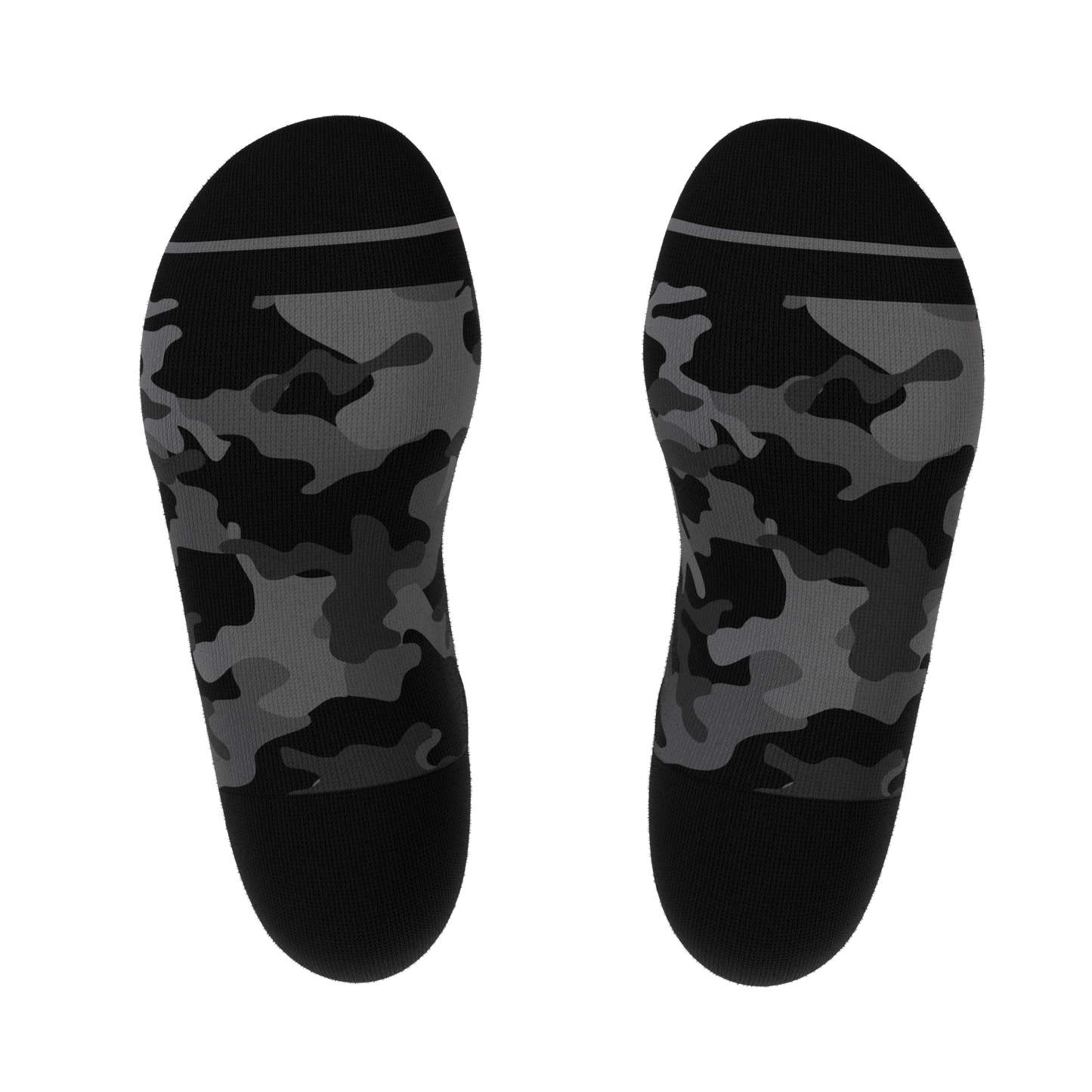 The Darkside | Black Camouflage Heel Hammock™ Ankle Socks