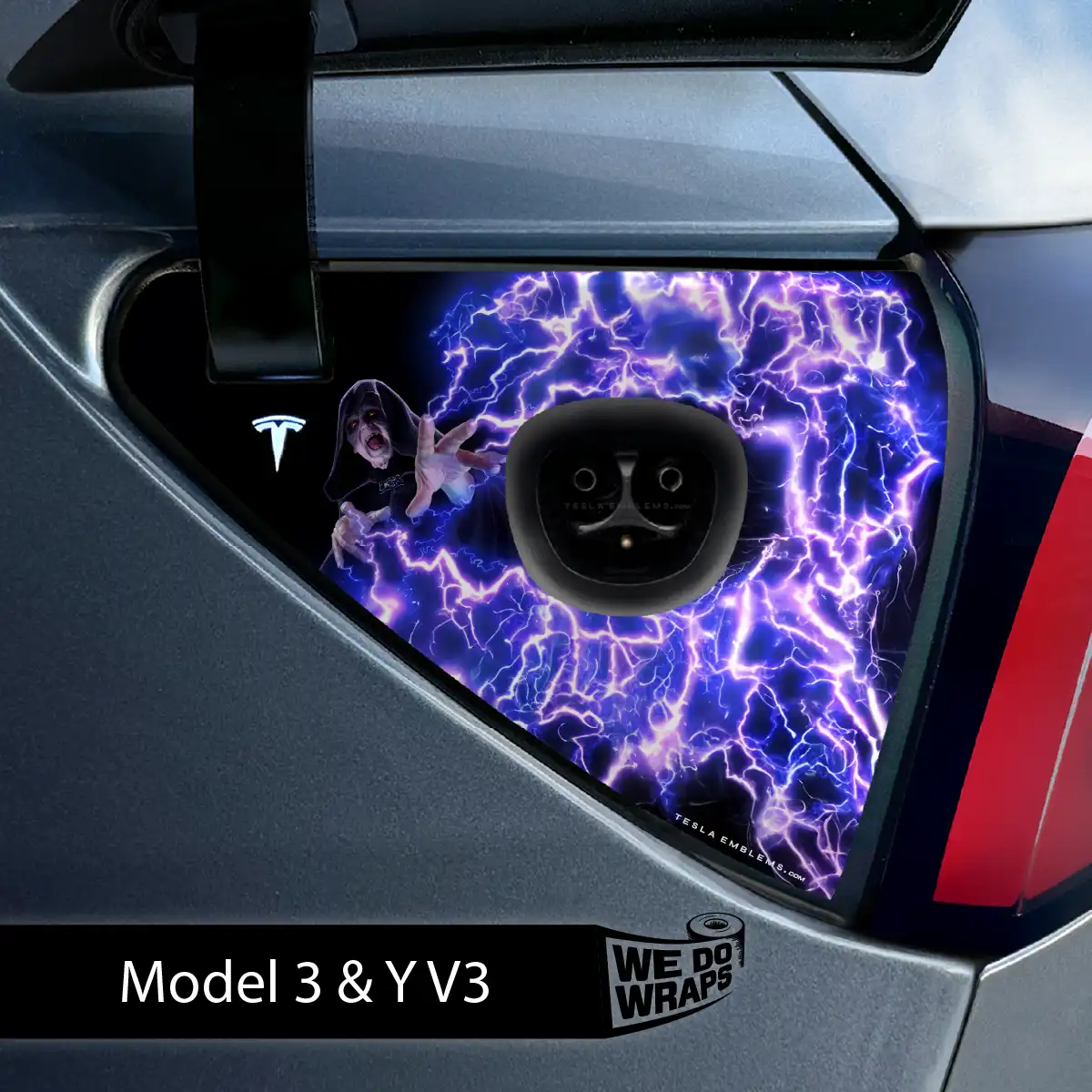 Darth Sidious Palpatine Tesla Charge Port Wrap | Model Y