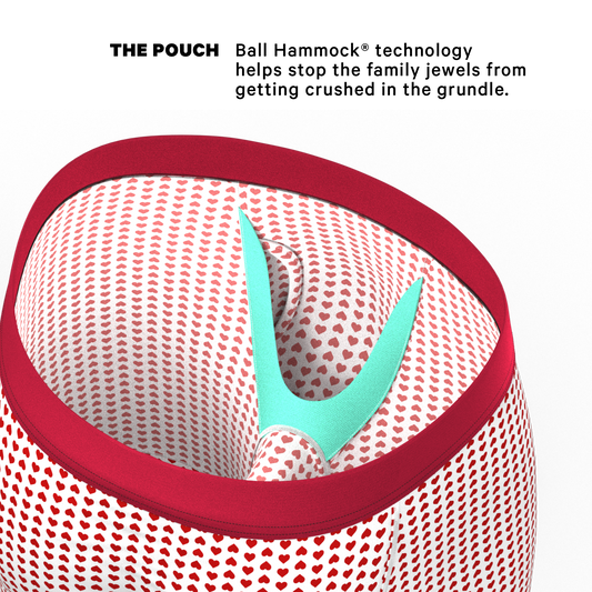 The Date Night | Valentine's Day Bow Long Leg Ball Hammock® Pouch Underwear With Fly