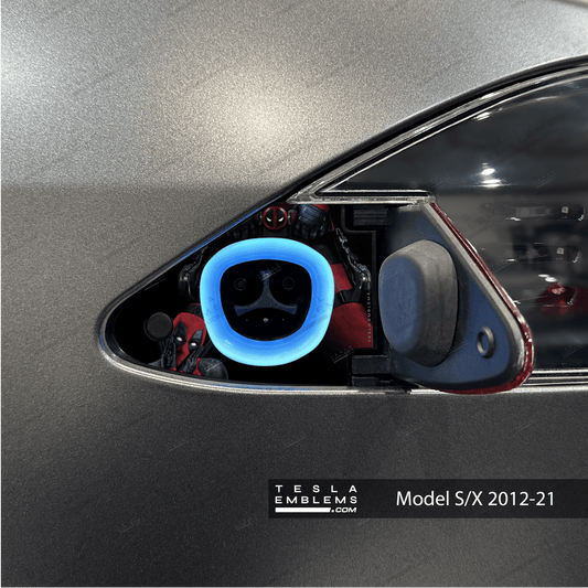 Deadpool Watt-a Package Tesla Charge Port Wrap | Model S