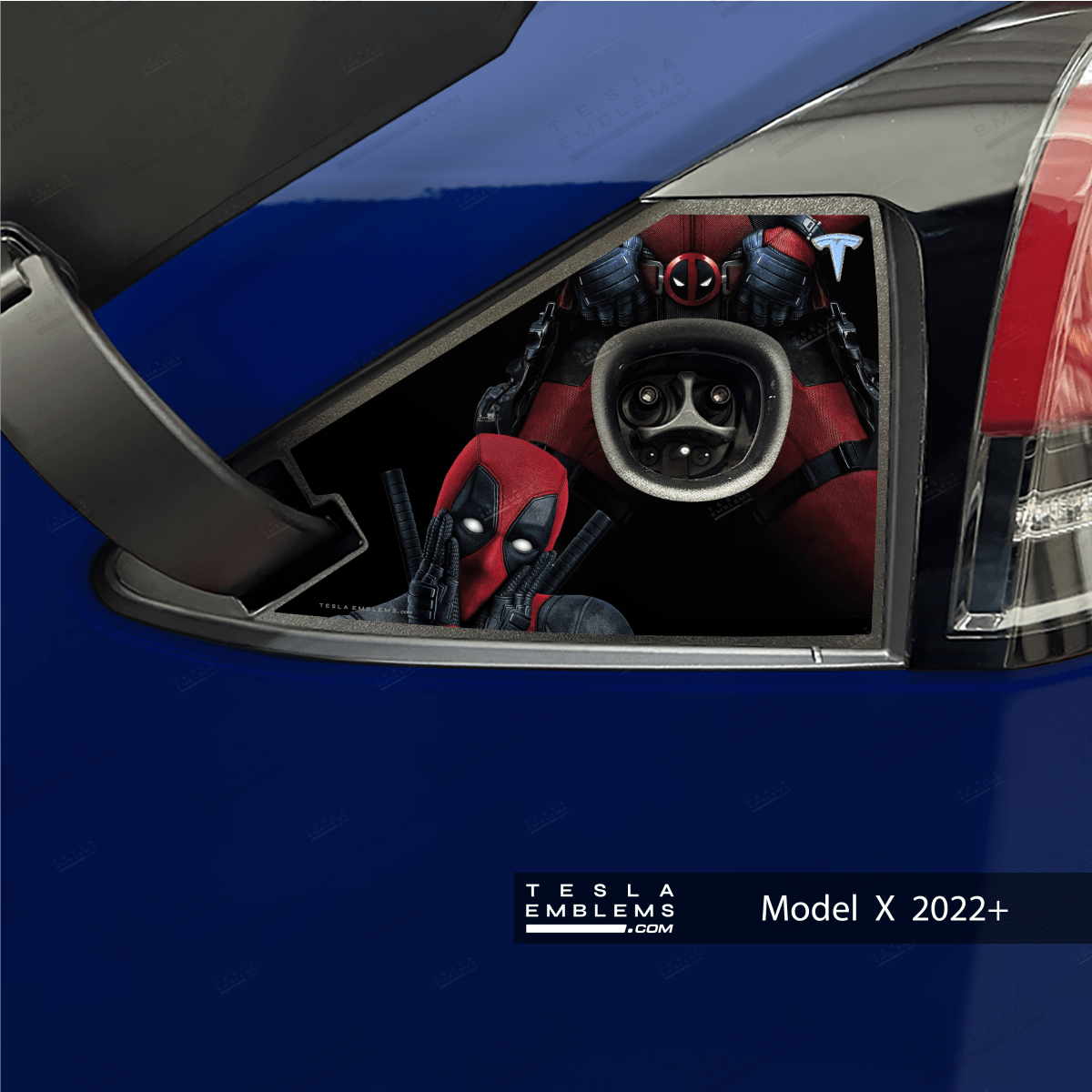 Deadpool Watt-a Package Tesla Charge Port Wrap | Model X