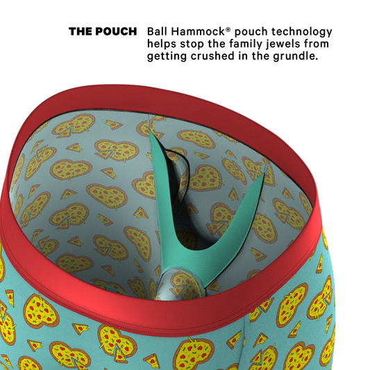 The Deep Dish | Pizza Hearts Long Leg Ball Hammock® Pouch Underwear With Fly