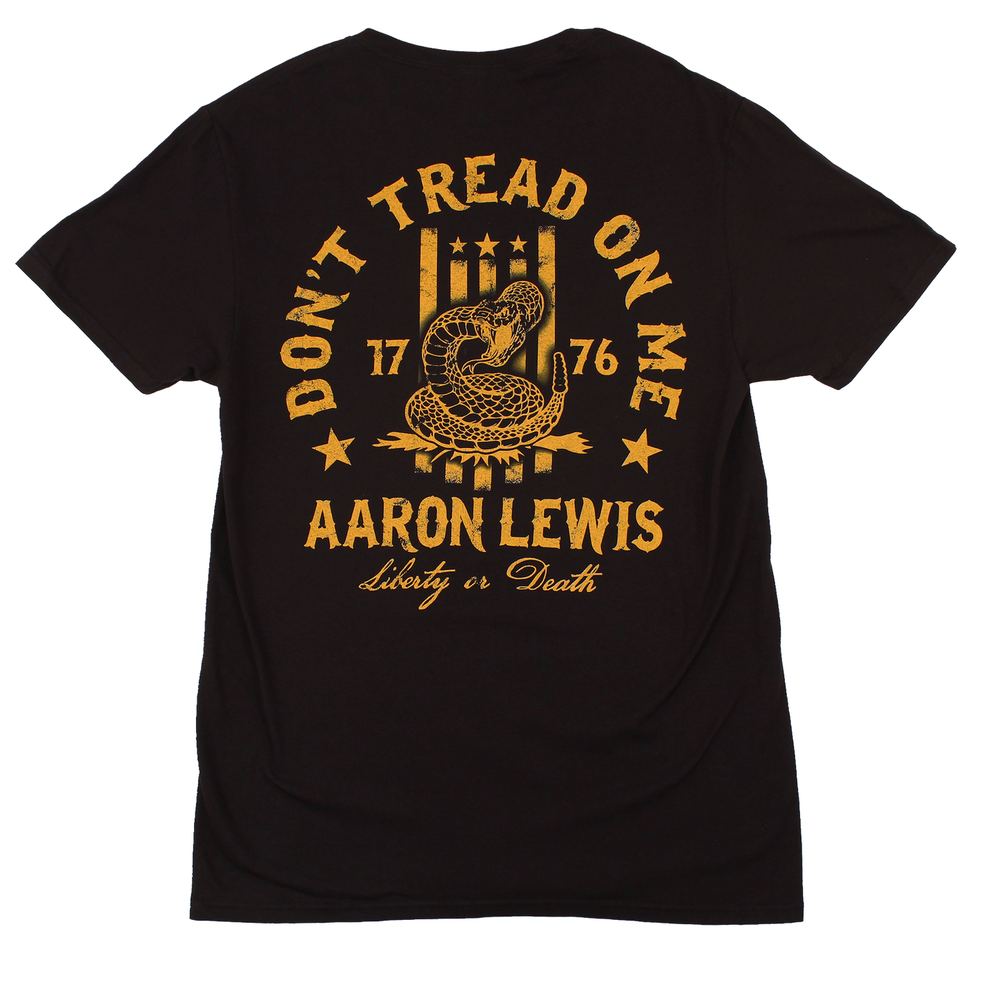 Aaron Lewis Don't Tread On Me Tee (Black/Gold)