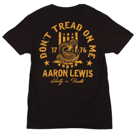 Aaron Lewis Don't Tread On Me Tee (Black/Gold)