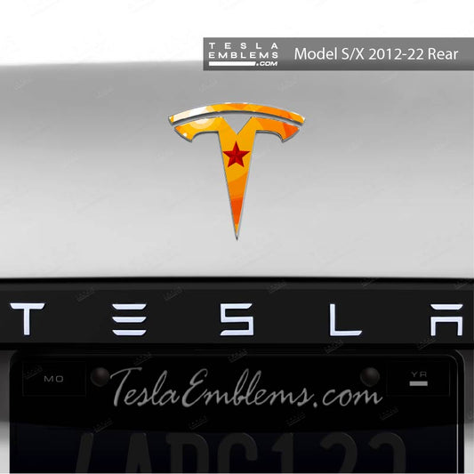 Dragon Ball Z Tesla Emblem Decals (Front + Back) | Model X