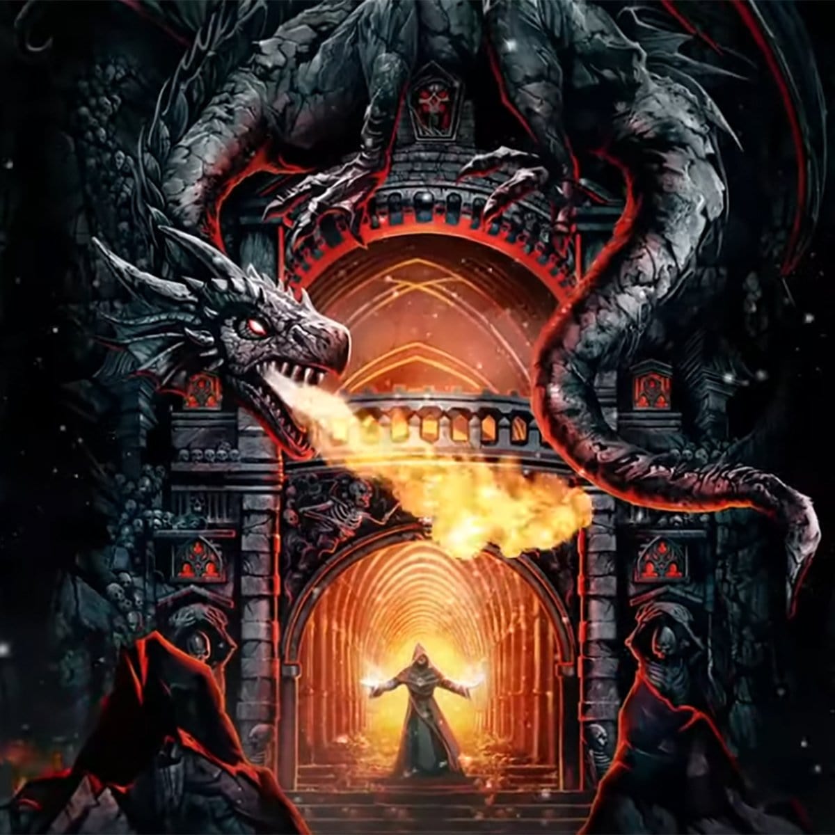 DRAGON'S LAIR - Longsleeve T-Shirt Black