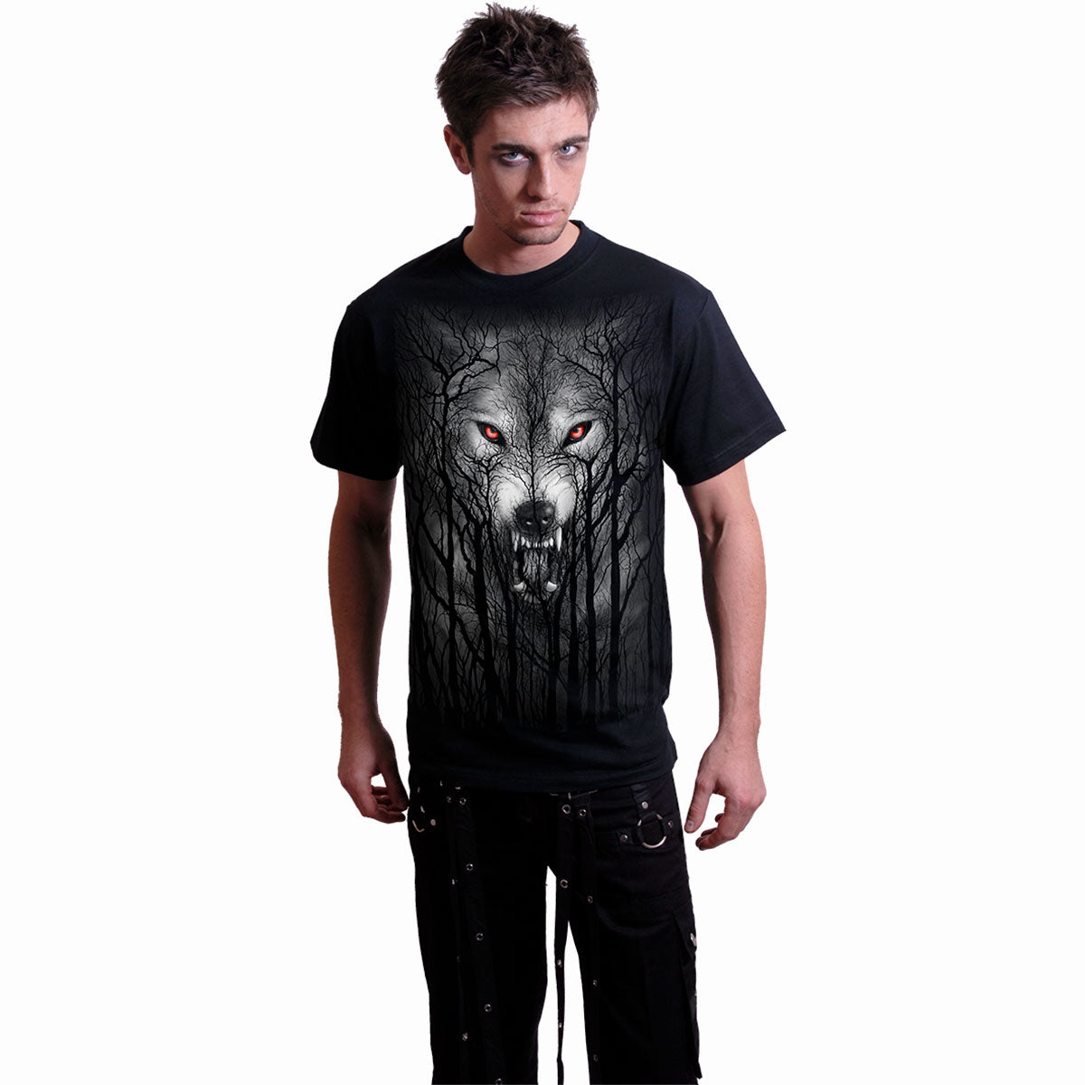 FOREST WOLF - T-Shirt Black
