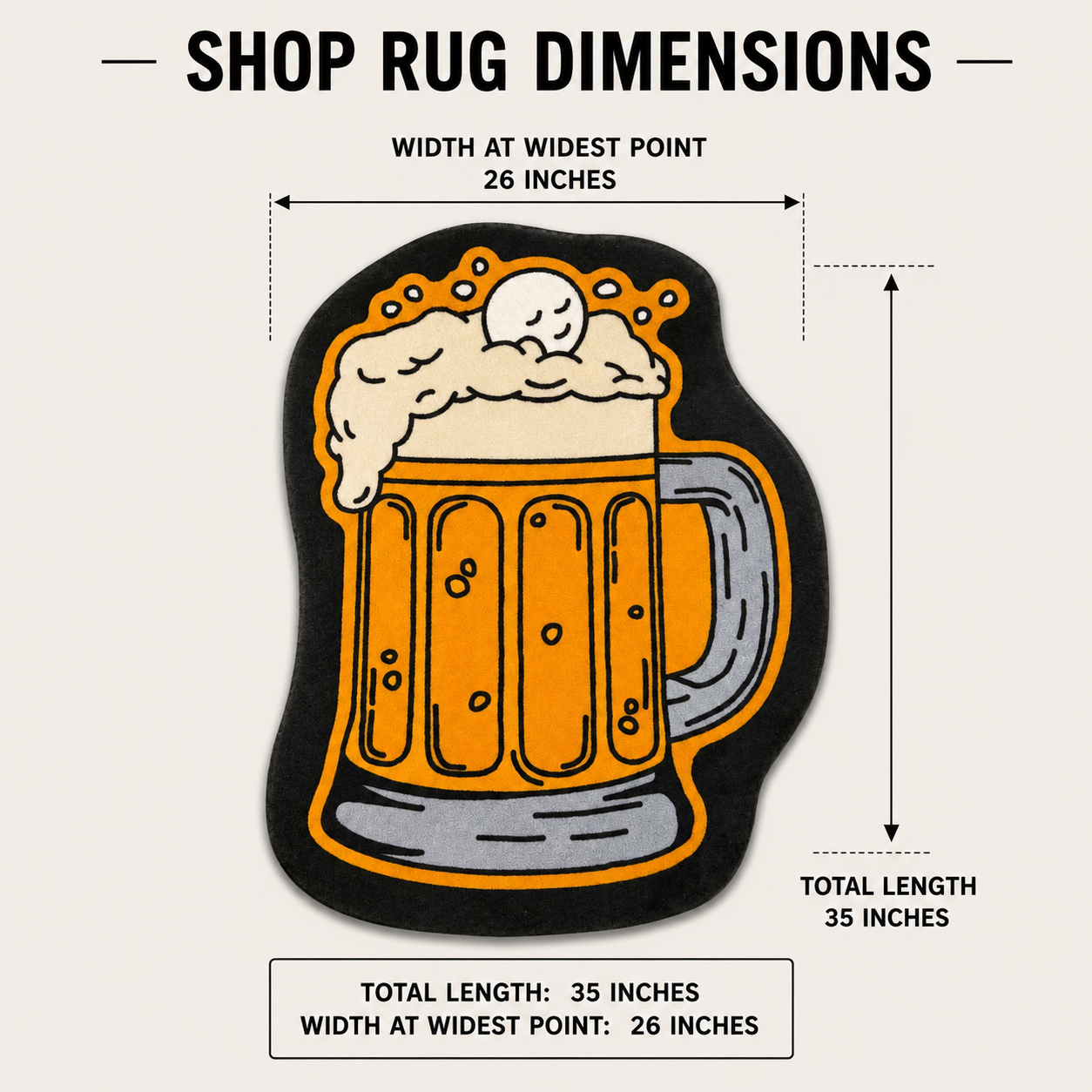 Cold One | Golf Shop Mat Rug| Golf Accessory