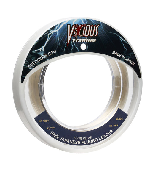 Vicious 100% Japanese Fluorocarbon Leader - 80 Lb Test