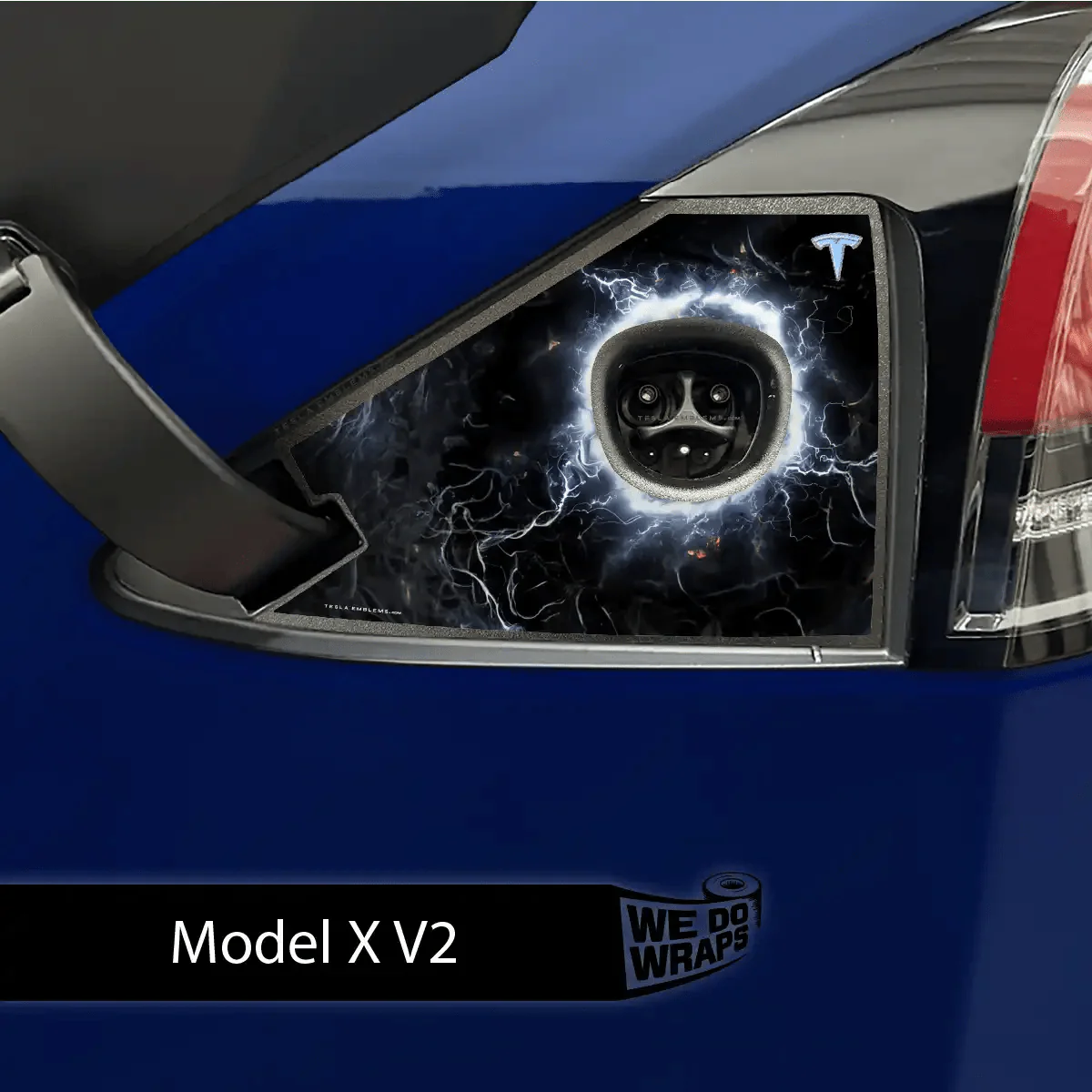 Electric Wormhole Tesla Charge Port Wrap | Model X