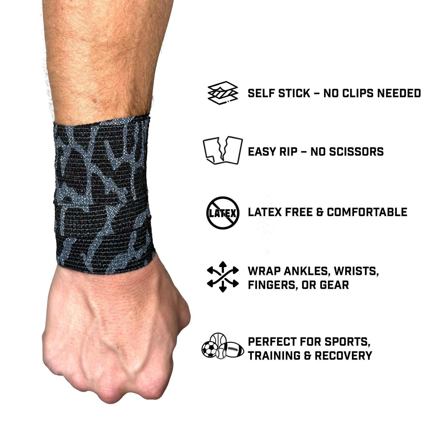 Elephant Print Self Stick Athletic Tape