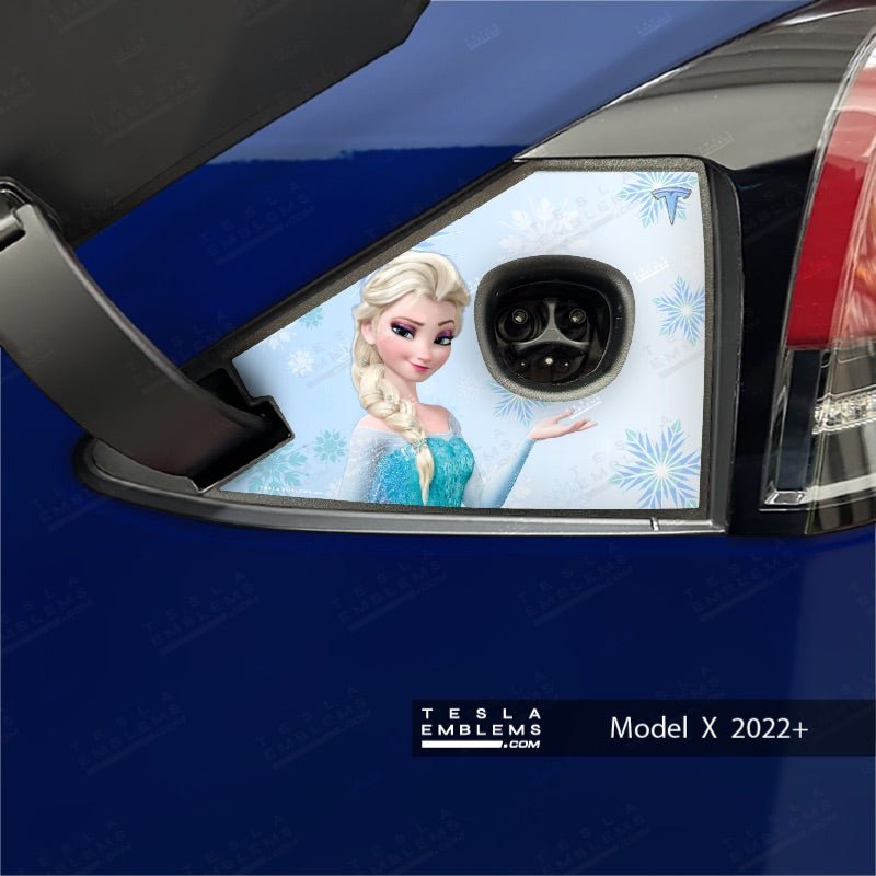 Frozen Elsa Tesla Charge Port Wrap | Model X
