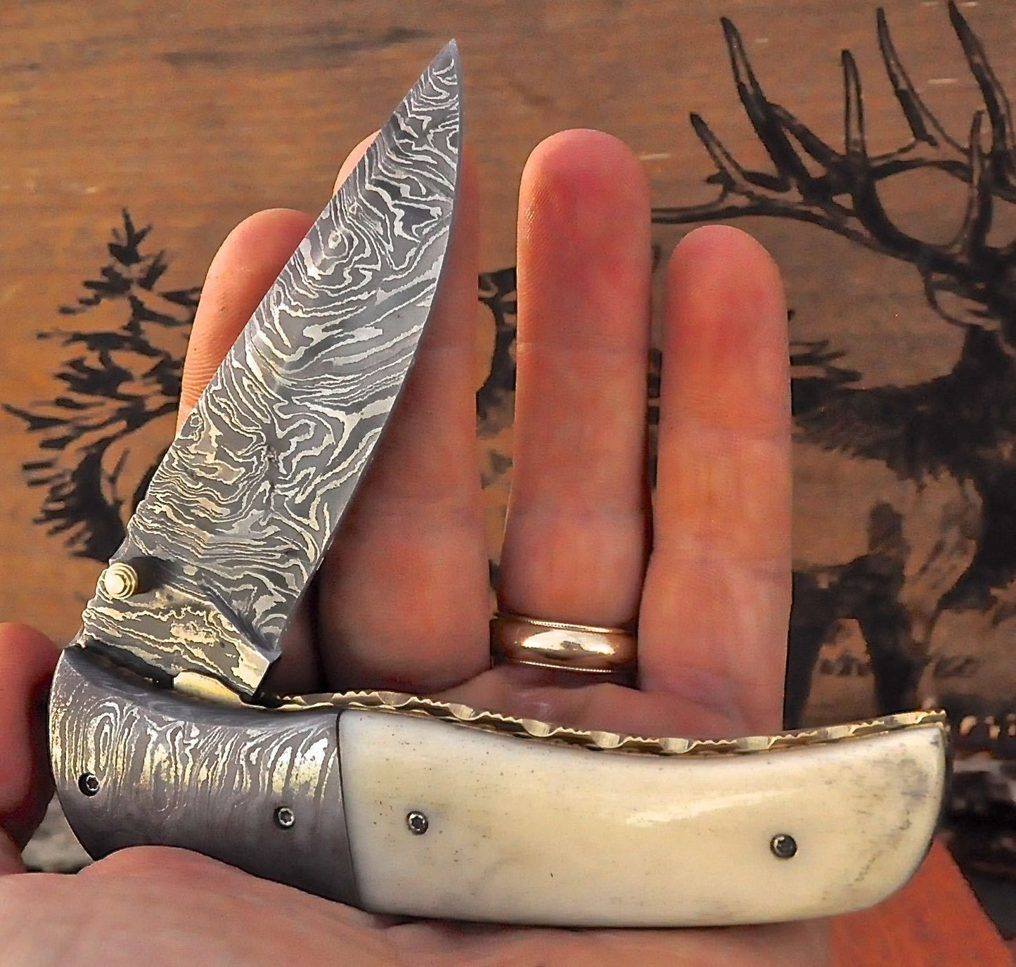 Everyday Carry Legacy Custom Damascus Folding Knife