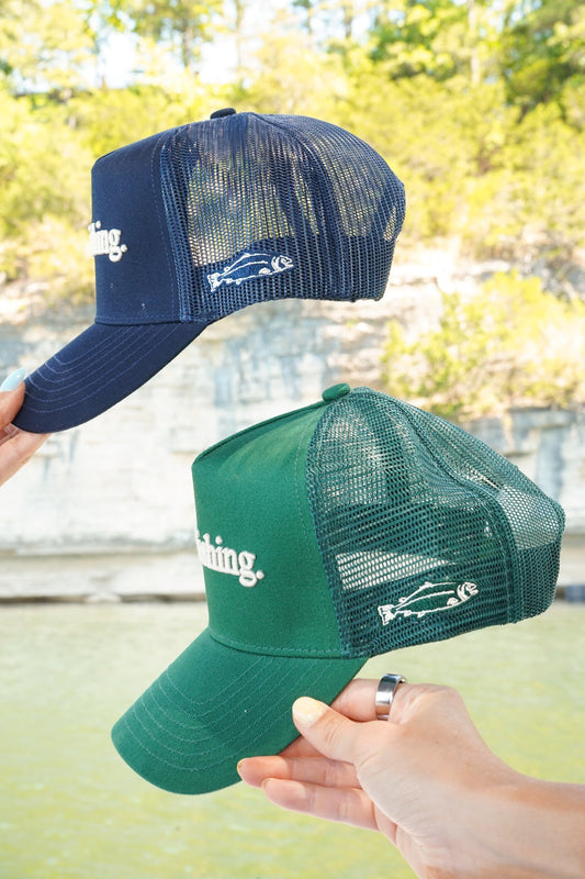 He's Fishing Trucker Hat