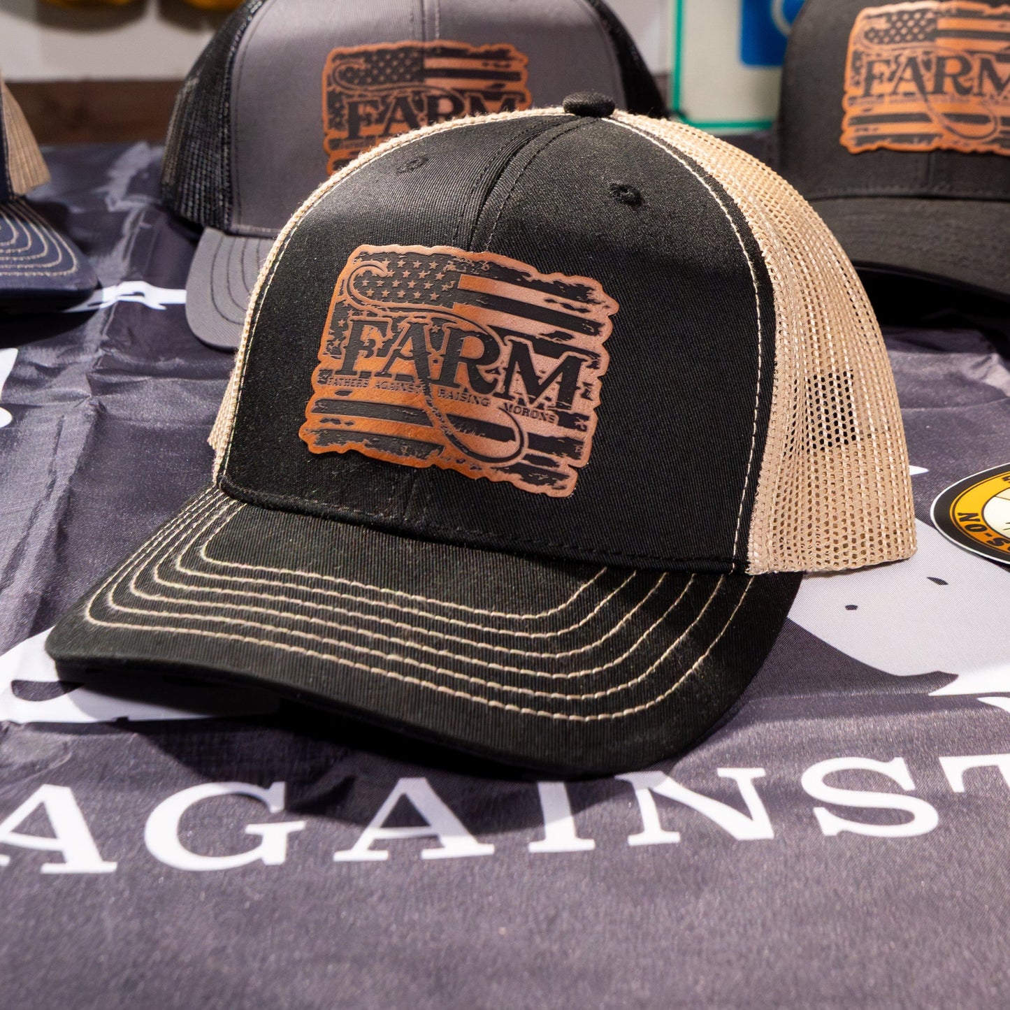 Flag Patch Hat - Black/Gold