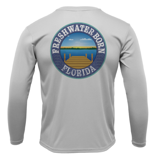 Florida Flag Freshwater Born Girl's Long Sleeve UPF 50+ Dry-Fit Shirt