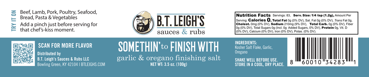 Garlic & Oregano Finishing Salt