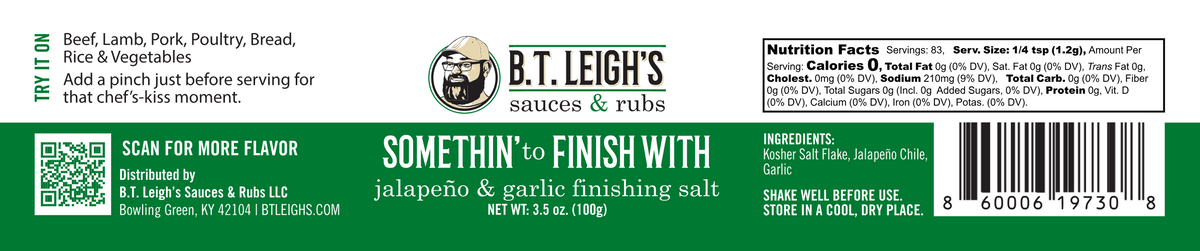 Jalapeno & Garlic Finishing Salt