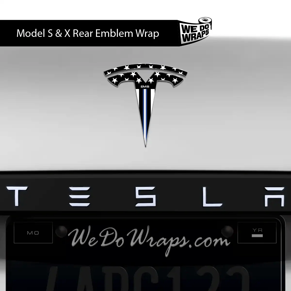 First Responders EMS Tesla Emblem Decals (Front + Back) | Model X