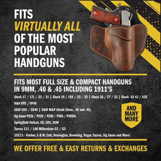 Comfort Carry Leather OWB Holster | Made in USA | Lifetime Warranty