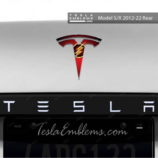 Flash Tesla Emblem Decals (Front + Back) | Model S