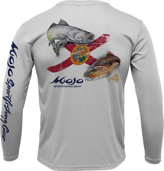 Men's Wireman Florida Redfish Flag Long Sleeve