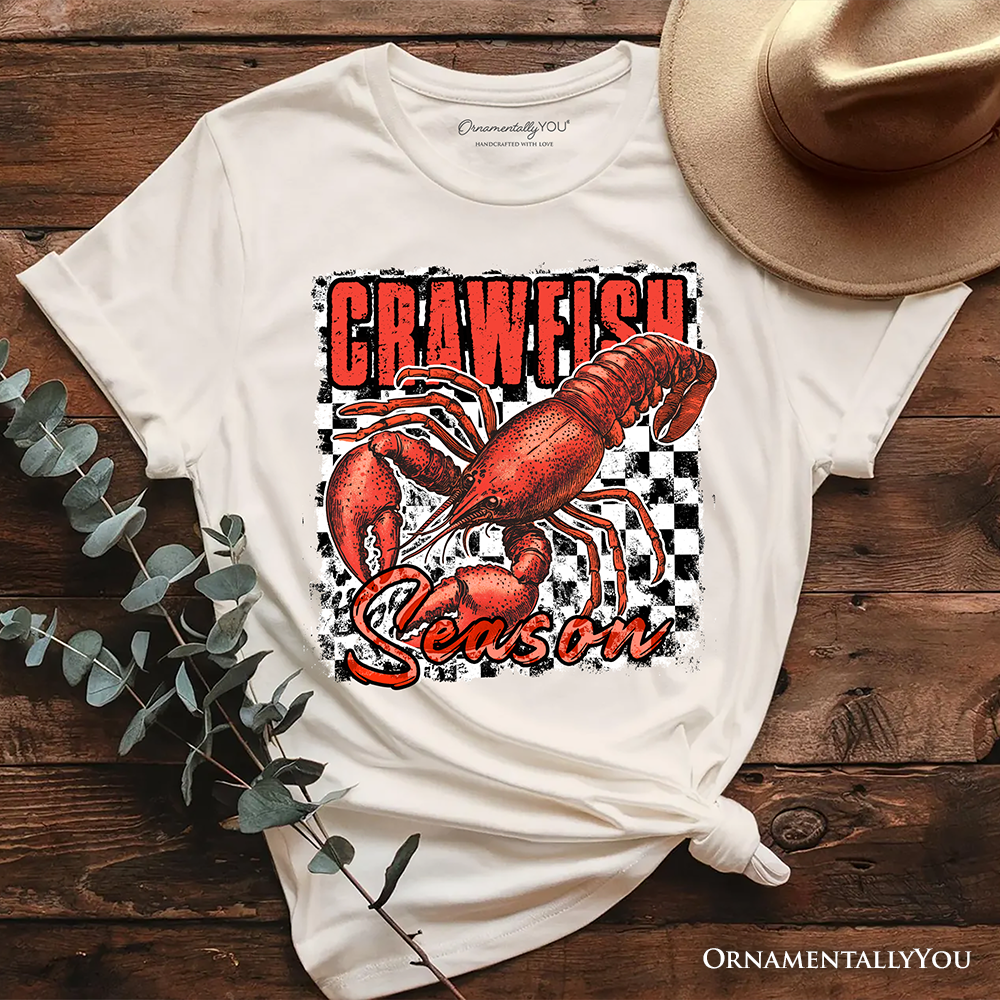 Crawfish Season Retro T-Shirt, Vintage Southern Seafood Tee