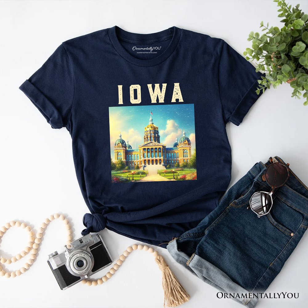 Grand Iowa State Capitol T-Shirt, Midwest Architectural Landmark Tee and Travel Souvenir