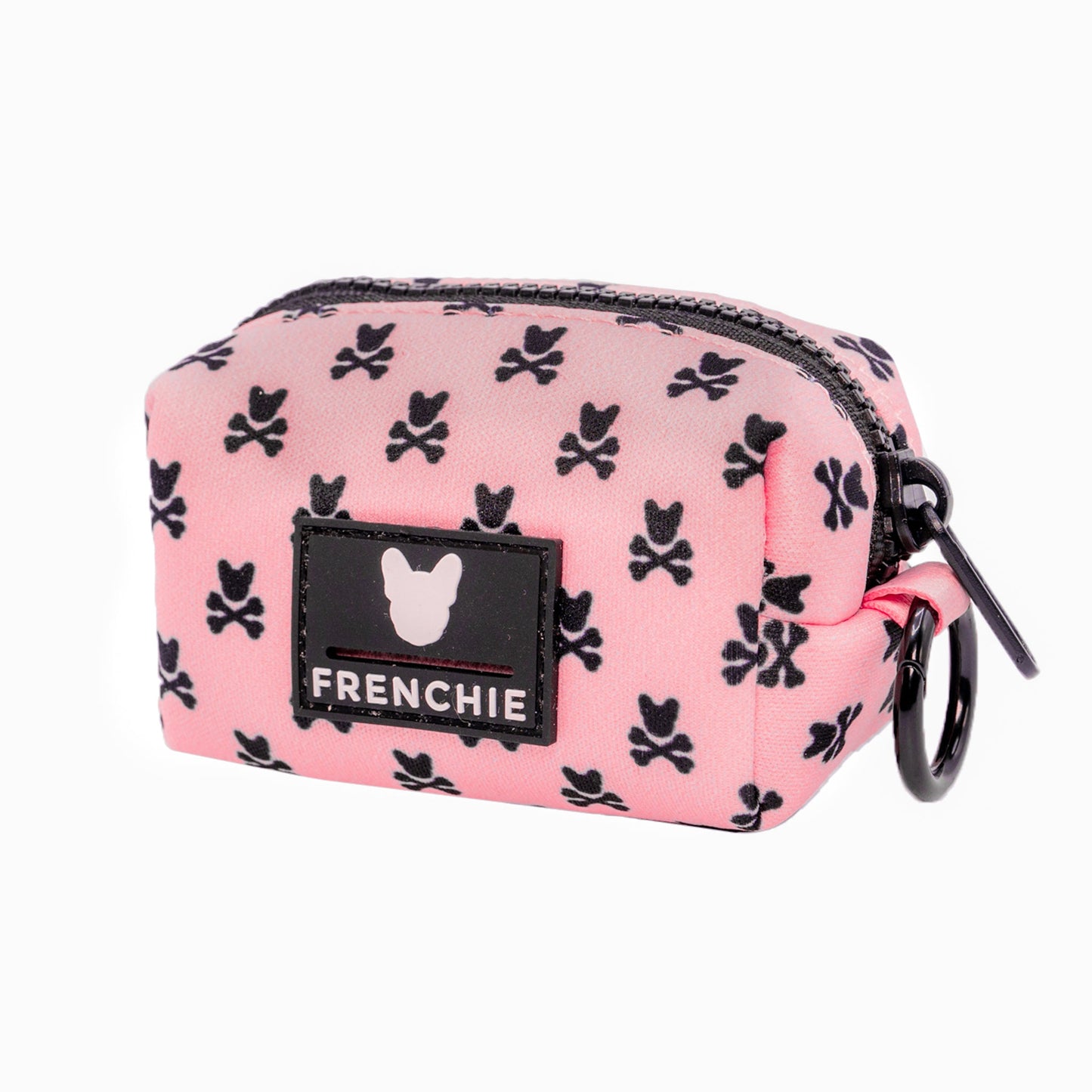Frenchie Poo Bag Holder - Pink Bad to the Bone
