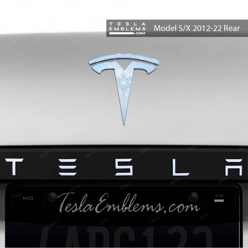 Frozen Elsa Tesla Emblem Decals (Front + Back) | Model S