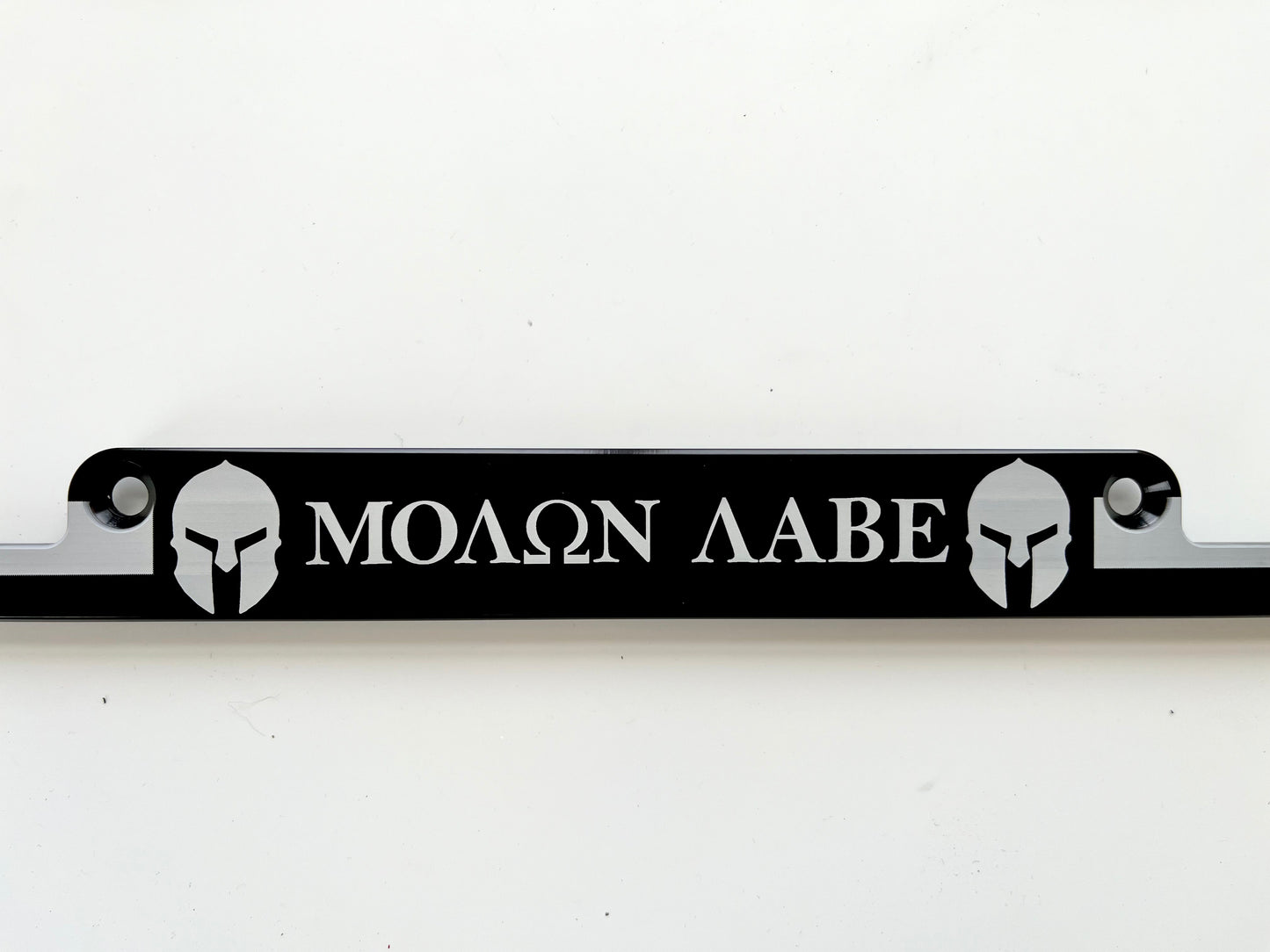 Molon Labe Spartan American Flag Billet Aluminum License Plate Frame