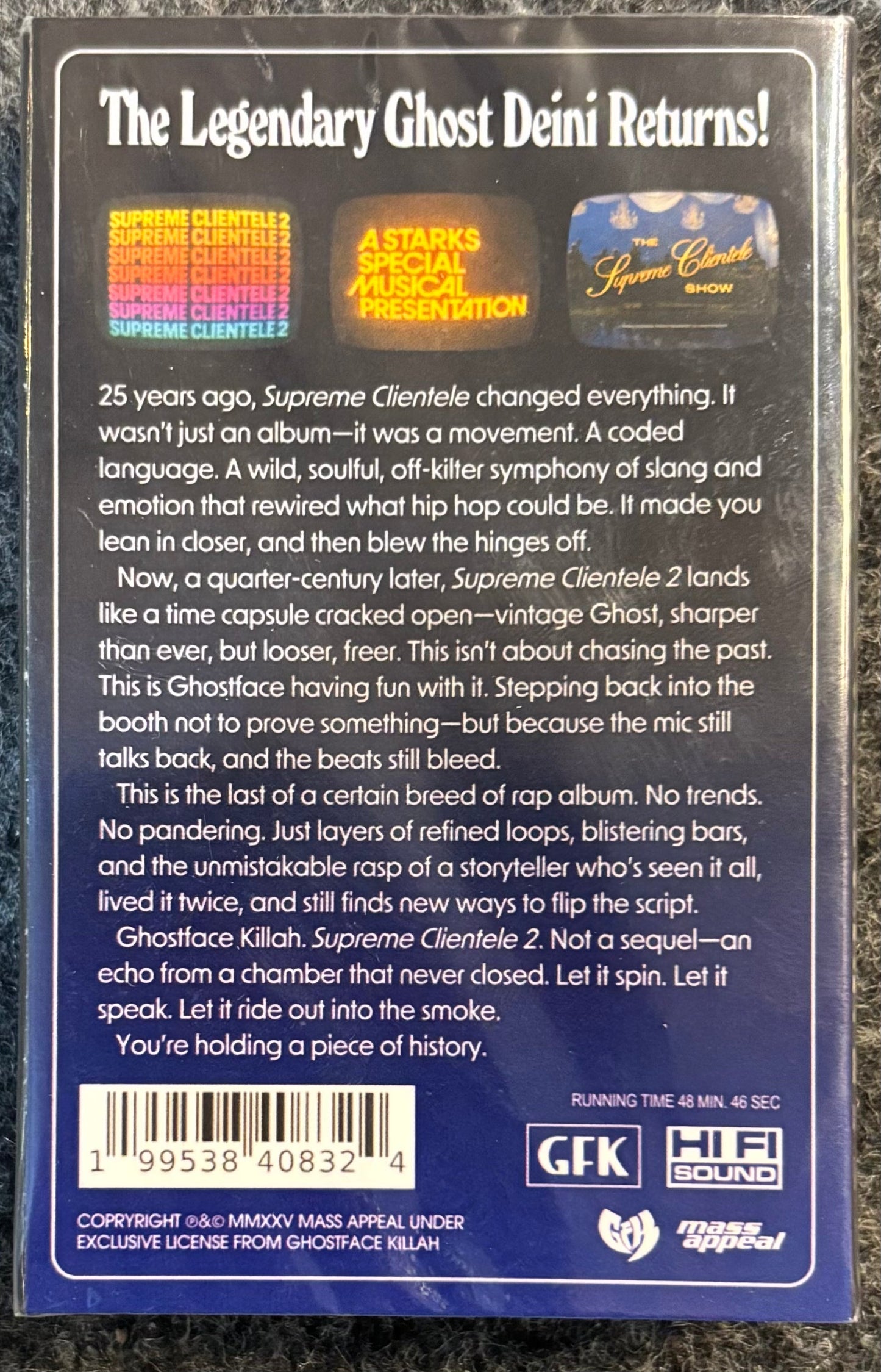 GHOSTFACE KILLAH - SUPREME CLIENTELE 2 Cassette