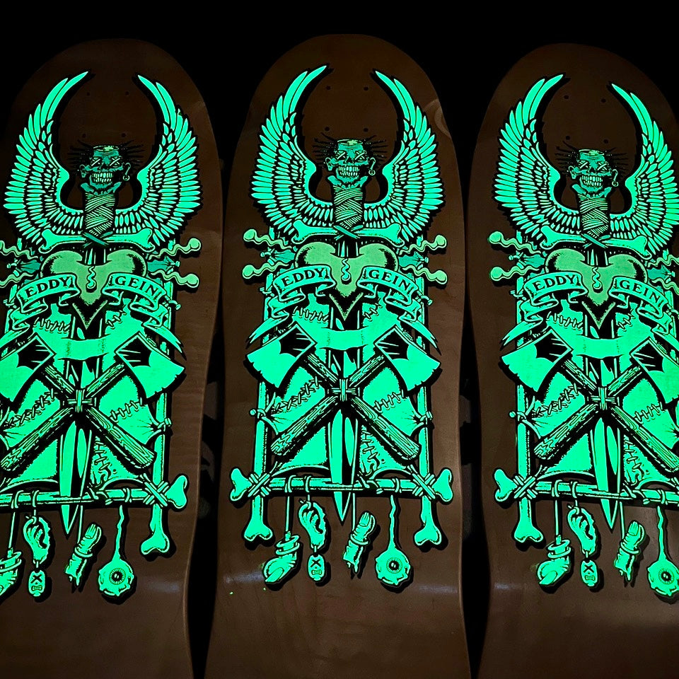 Eddy Gein, Limited Edition, Hand-Painted GLOW-IN-THE-DARK 10"x30” (PRE-ORDER, SEPTEMBER)