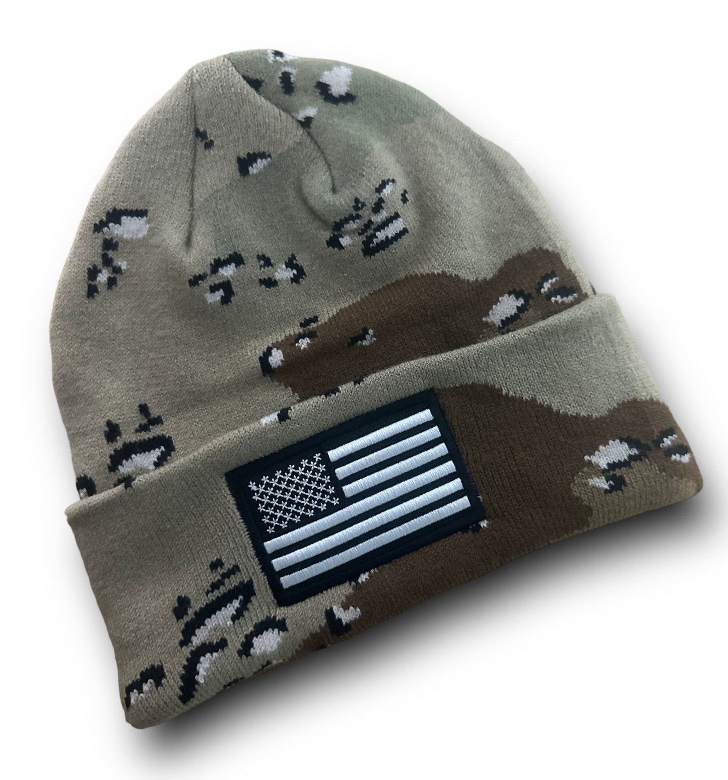 US FLAG BEANIE (CHOCOLATE CHIP)
