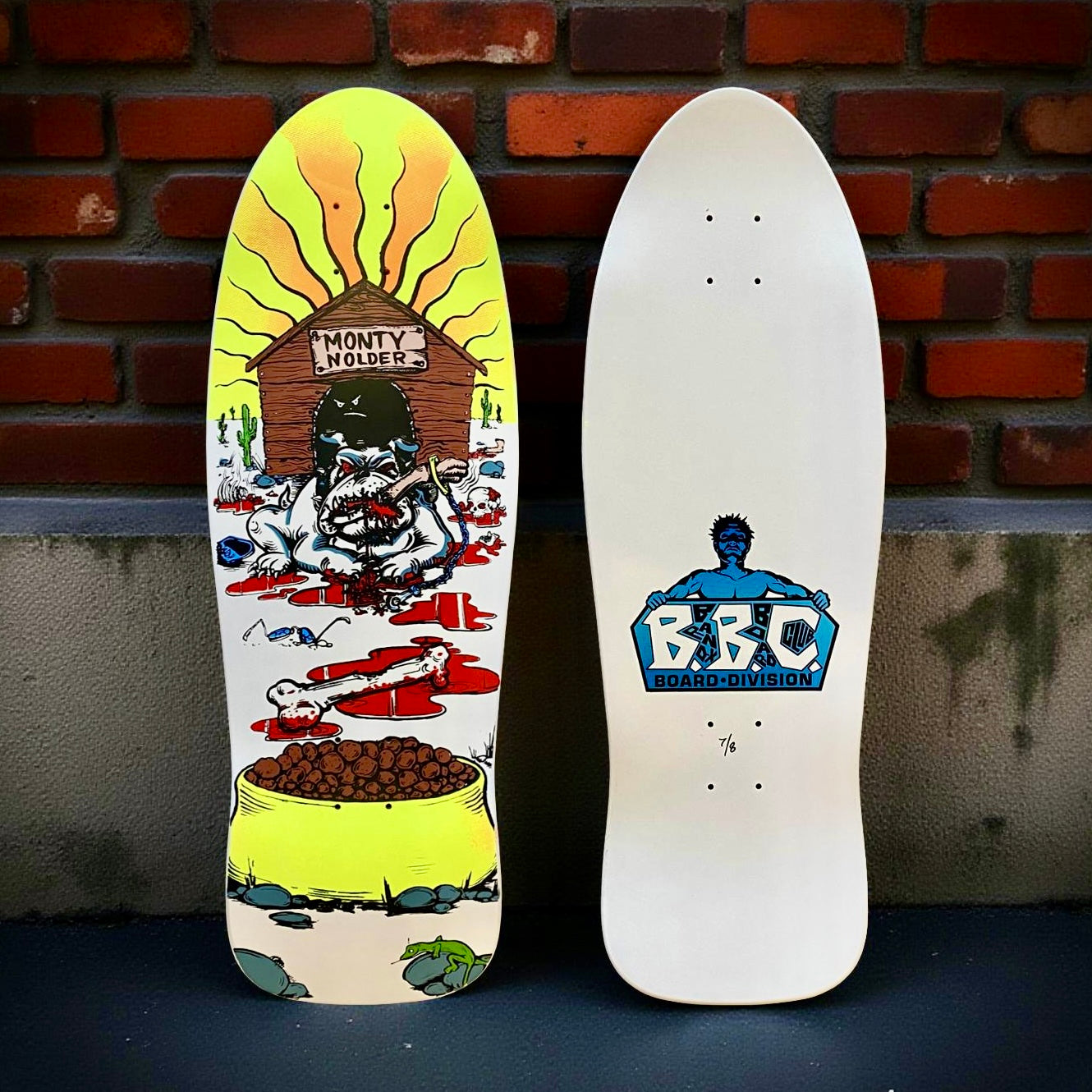 Monty Nolder Bulldog (#2) Limited Edition BBC Deck 10.25”x31” HAND-PAINTED (1 of 8)