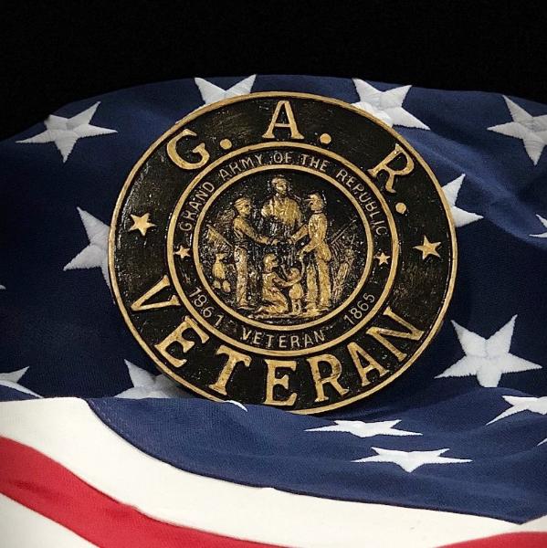 GAR Veteran Grave Marker & Flag Holder with Aluminum Ground Spike | Made in USA