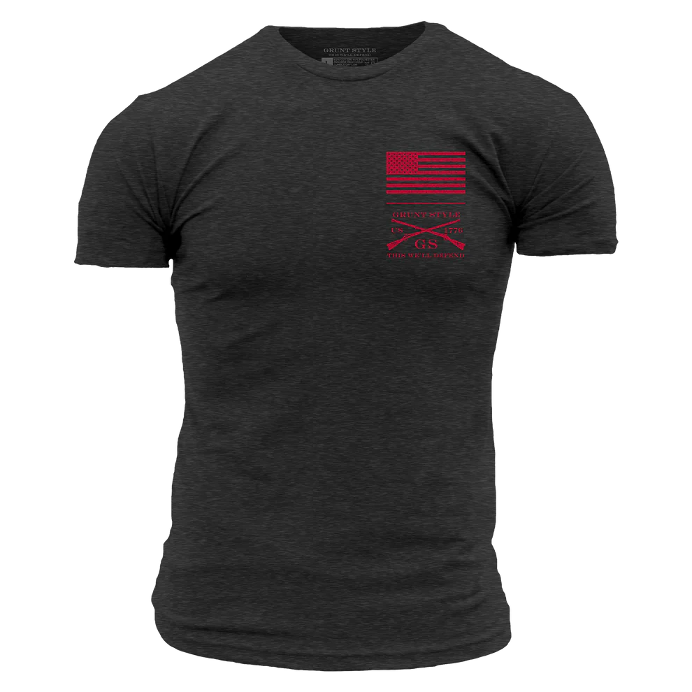 Red Blood Blue Collar™ T-Shirt - Charcoal