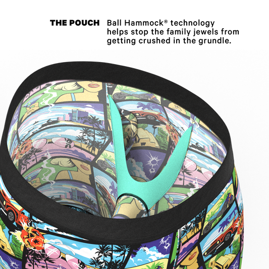 The Gas Pedal | Pop Art Long Leg Ball Hammock® Pouch Underwear With Fly