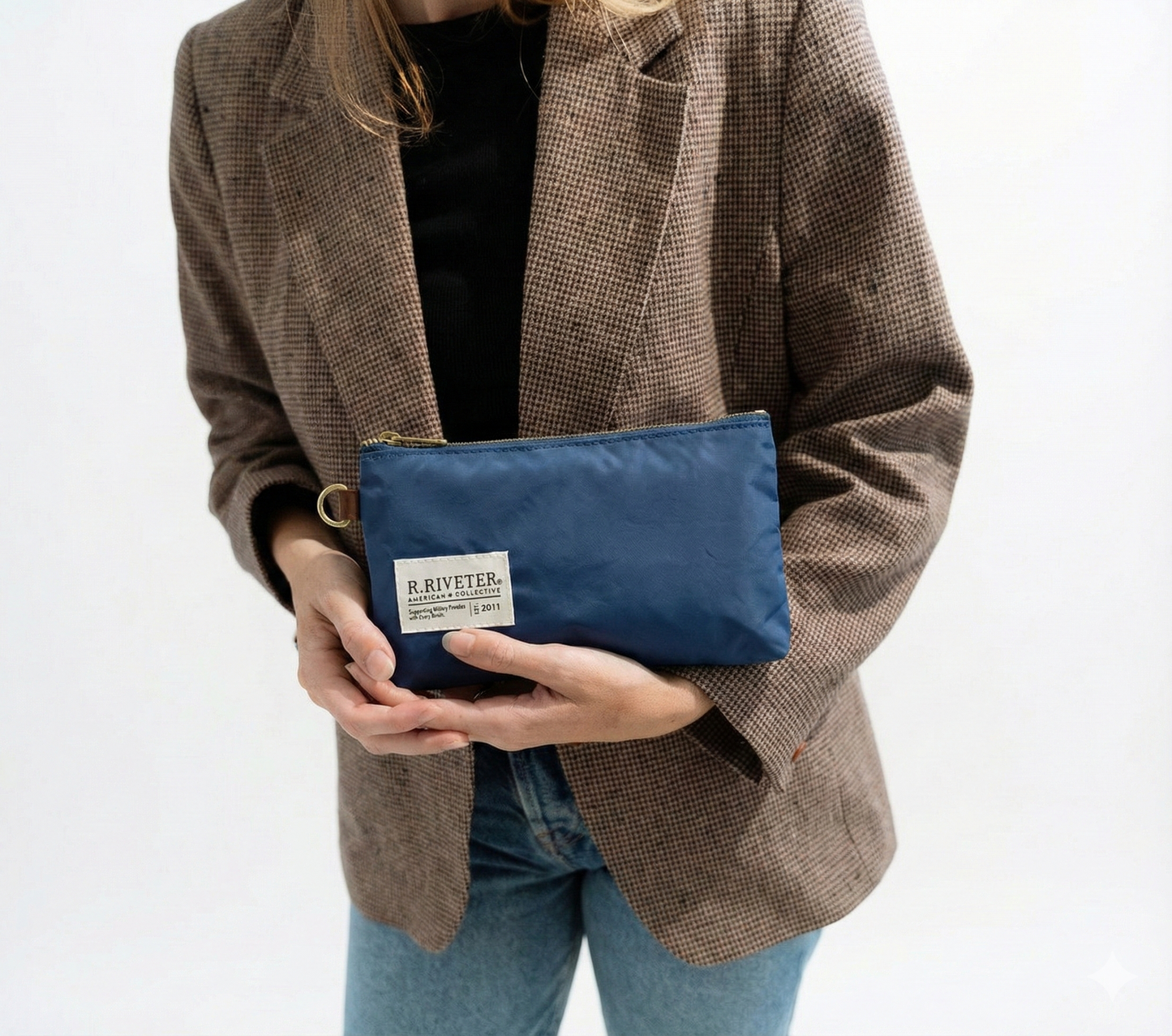 Lucy Zipper Pouch | Navy Nylon