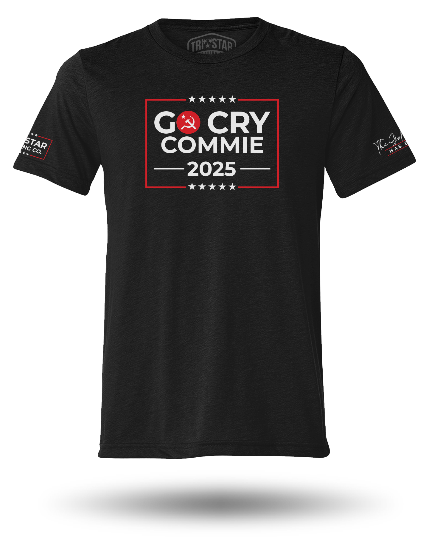 GO CRY COMMIE TEE - BLACK (SM - LG, 6XL)