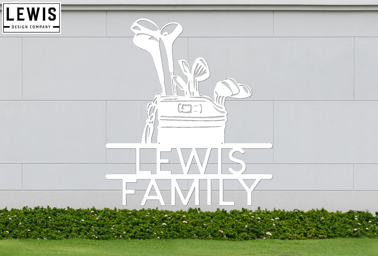 Golf Bag Custom Name Metal Sign