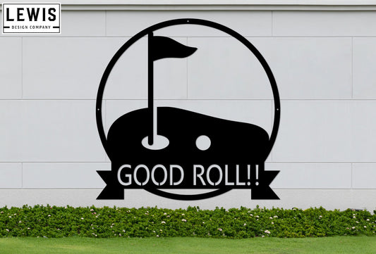 Golf Hole Custom Monogram Steel Sign