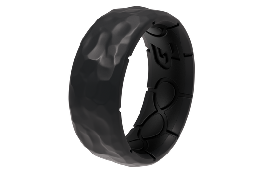 Zeus Hammered Graphite Ring
