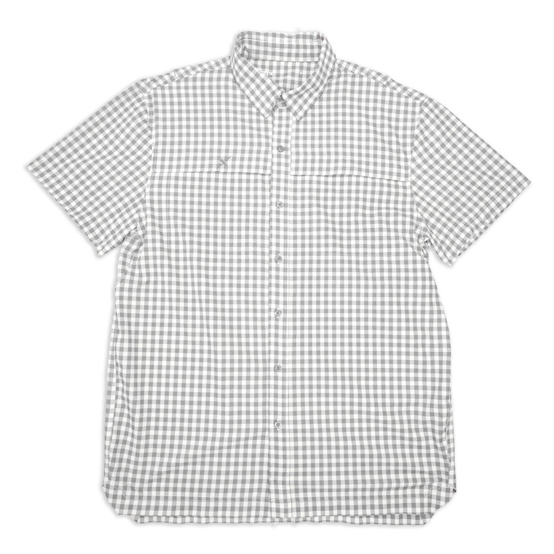 Short Sleeve Patterned Lifestyle Button Down w/ REPEL-X