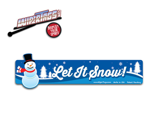 Let it Snow Snowman WiperTags