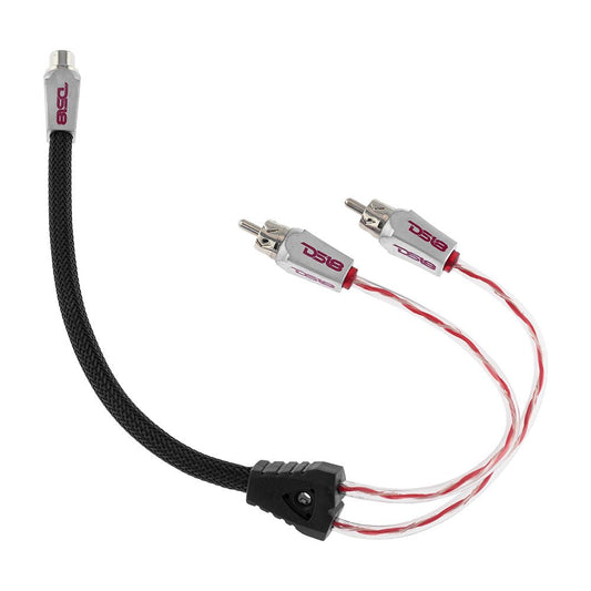 Level 3 RCA 100% Copper OFC Y Connector 1 FEMALE to 2 MALE - BLACK / RED Kit