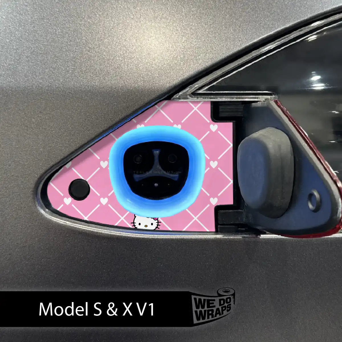 Hello Kitty Tesla Charge Port Wrap | Model X